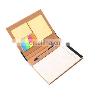 portable recycled booklet notebook with customized logo and ball pen