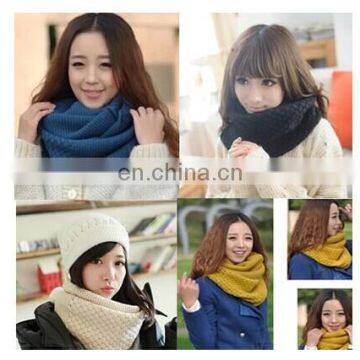 2014 new circular scarf winter warm circular scarf lady's acrylic knitting wool scarf