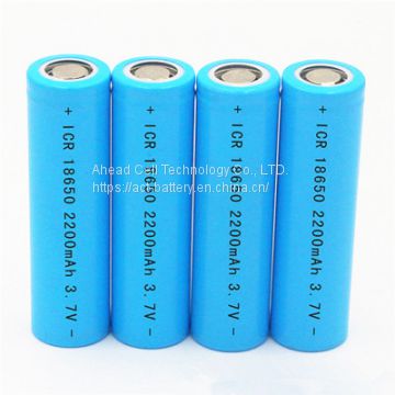 ICR18650 2200mah  3.7V recharge li ion battery