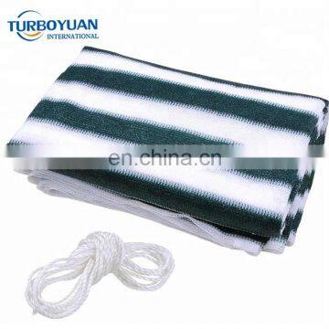 outside hdpe shading screen cloth net grey white stripped plastic safety fence netting for balcony