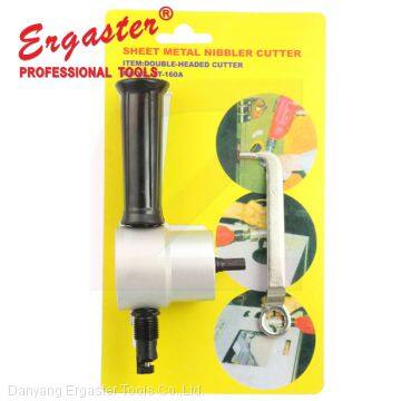 Nibble Metal Cutting Double Head Sheet Nibbler Saw Cutter Tool Drill Attachment Free Cutting Tool Nibbler Sheet Metal Cut /Multipurpose Double Head Sheet Metal Nibbler Hole Saw Drill Cutter Cutting Tool