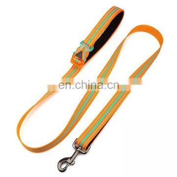 Dog leash with LED light and reflective strips new fashion safe pet leash outdoor walking leash