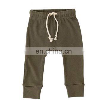Comfy Organic Cotton Solid Baby Pajamas Pants Toddler Trousers photo-4
