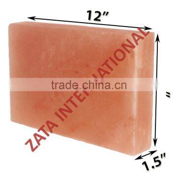 Himalayan Natural Crystal Rock Salt Tiles Plates Slabs Size 12" x 5" x 1.5" for BBQ Barbecue Cooking searing Serving Grilling