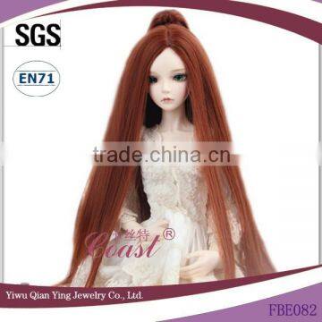 fashion design 4 inch long brown color 1\3 BJD doll wig