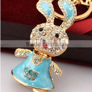 Beauty Fashional key chain ring rabbits conejo llavero de buena calidad y con buen precio