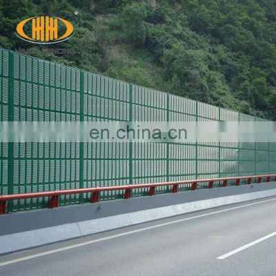 Road / highway construction perforated aluminum and polycarbonate sound acoustic barrier wall soundproof fencing manufacturer