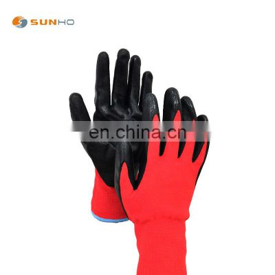 Sunnyhope  13G nylon gloves with micro foam nitrile coated smart touch