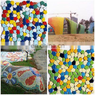 Creative Color Ceramic Mosaic Broken Tiles Diy Bathroom Tiles photo-3