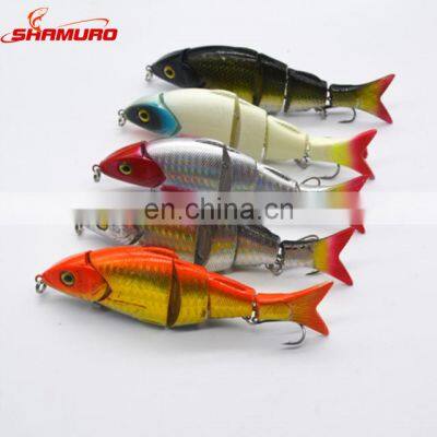 Wholesale 12cm 20g ABS Plastic Swimbait Bait Treble Stainless Steel Hooks Tackle Multi Jointed Sections Fishing Lures