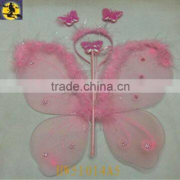 2013 Newly Design Pink Butterfly Wings Wand and Headband