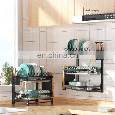 Hot Sale Layers Home Multifunctional Stainless Steel Sink Storage Unique Kitchen Dish Rack