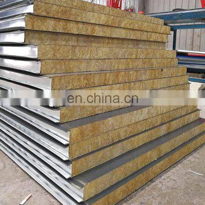 fireproof rock wool pu wall and roof  sandwich panels on sale