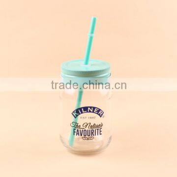 Customized logo print glass mason jar