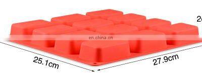 High Quality 6 Cavity BPA-free Rectangular 3D Handle Handmade Bread Cake Silicone Soap Mold photo-2