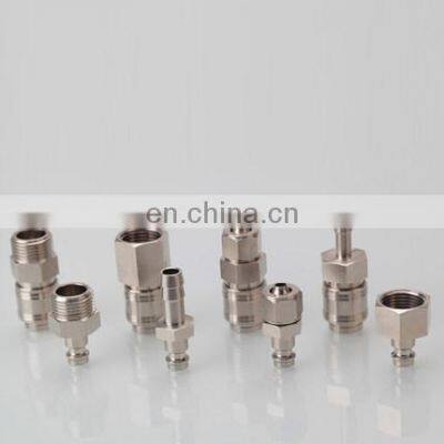 European Style Mini Copper Nickel-plated Air PU Hose Quick Connect Pneumatic Quick Fitting photo-3