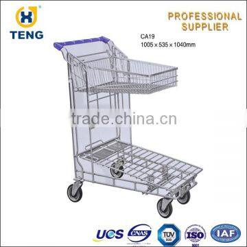 CA19 Steel Supermarket Push Cargo Tallying Cart