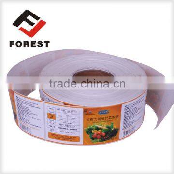 Custom roll adhesive sticker printing, eco friendly custom stickers