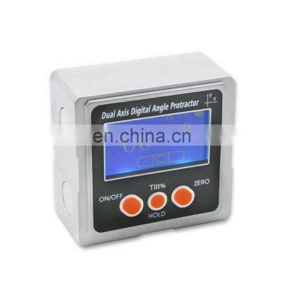 SHAHE Metal Dual axis Digital Inclinometer Digital Protractor Digital Bevel Box with 3-side Magnet Base With Backlight