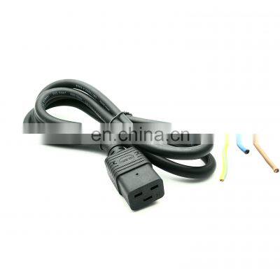 3M 10ft 14WG full copper C19 Stripped 15cm PDU Style Power Extension Cable  AC Power Cord Cable