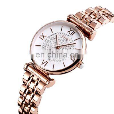 Wholesale brand Skmei 1533 elegant women wristwatch stainless steel 30m waterproof analog ladies quartz watch