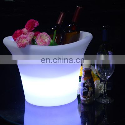 Champagne Wine Drinks Beer Bucket Modern Home LED Glowing Bar KTV Outdoor Nightclubs Party USB Recharegabele Led Plastic Beer