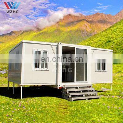 Luxury prefab steel villa flat pack container house  floating house with trailer solar