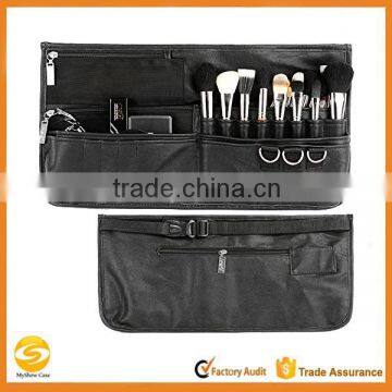 High quality professional cosmetic makeup tool roll with belt, makeup brush holder roll up organizer in beauty,makeup brush roll