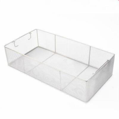 Customized Rectangle 304 Stainless Steel Wire Mesh Basket For Storage photo-2