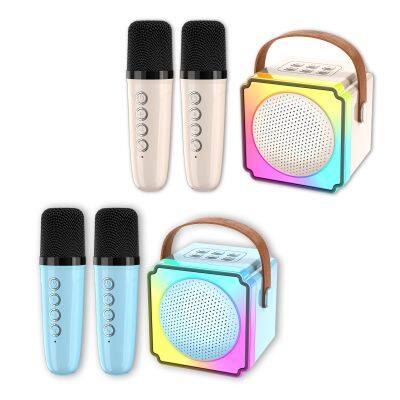 Promotional Gift high quality portable kids bluetooth mic speaker high-end karoke oll in one sound system machine karaoke set