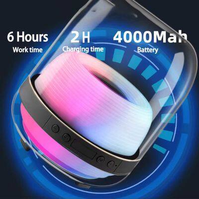 Newset Bluetooth Wireless TWS Mini Portable Speaker With LED Light OEM Logo Surround Subwoofer Speaker photo-4