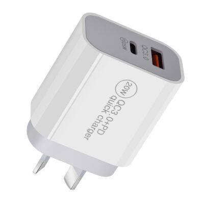 AU Charger phone type-c 20w pd charger power adapter qc3.0 usb mobile super fast charger phone accessories cargador for iphone