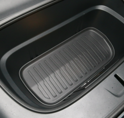 TPE Vacuum-Formed Frunk Liner Mat for 2025 Tesla Model Y Juniper - DZ25000900, Non-Slip Vertical Stripe Design