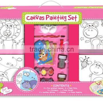 A full range of children's canvas painting set