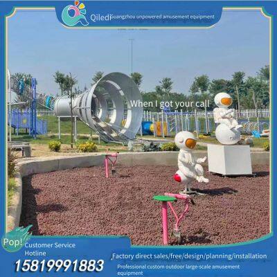 Shenzhou-1 Rocket Amusement Equipment Combination, Large-scale Multifunctional Climbing Slide photo-3