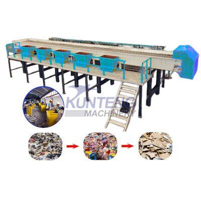 Large Dustbin for Sorting Table with Scrapshoot Hole Waste Segregation Machine Sorting Line