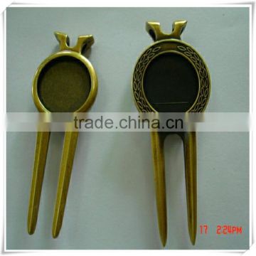 high quality durable factory price zinc alloy golf club metal personalized golf divot tool