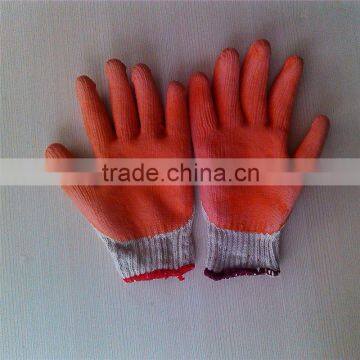 rubber coated cotton glove/fancy latex gloves