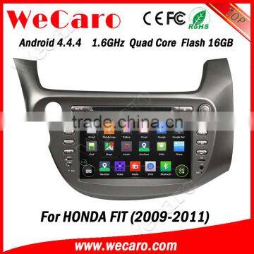 Wecaro android 4.4.4 Direct factory 8" car dvd gps for honda fit Steering Wheel Control 2009 2010 2011