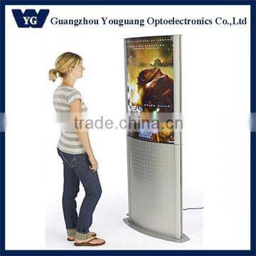 Double Side Floor Standing Advertising Light Box/ slim curved light box