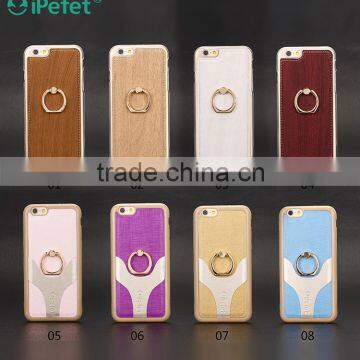 Double Color Cell Phone Leather Case for IPhone 6S With Ring Holder photo-6