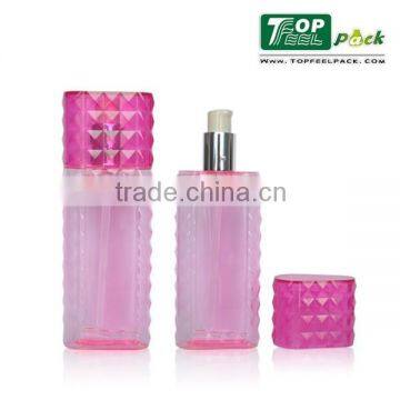 2015 Popular Diamond PETG Plastic Pump Bottle for Moisturizer Bottle