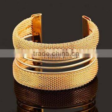 2015 Luxury Quality Magnet Wrap Genuine Gold Wrist Band Jewelry Bracelets Bangle Pulseiras for Women Luxury Brand Fashion Open