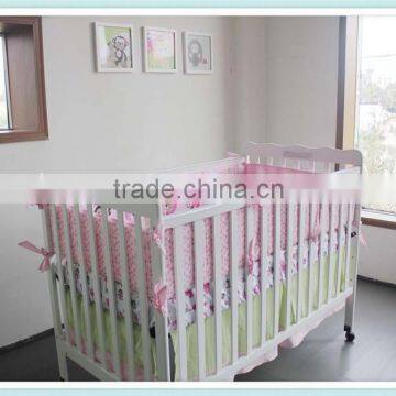 Sweet Zoo Girls Crib Bedding Set Dust Ruffle Set From Professional Manufacturer photo-6