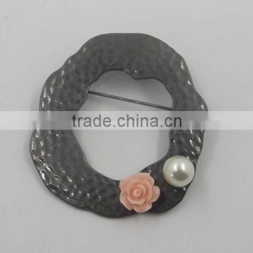 hematite brooches resin flower brooches pearl brooches jewelry simple brooches