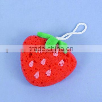 colorful fruit and flower shape cleaning sponge