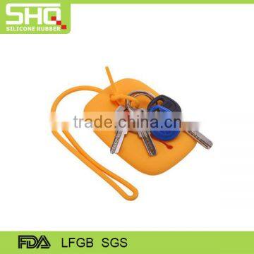 Factory promotion silicone rubber key bag