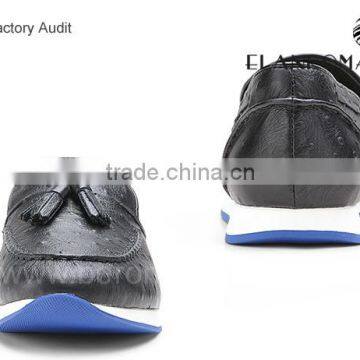Ostrich Grain British Vintage Style Men Tassel Shoes Loafer Quality Choice photo-3