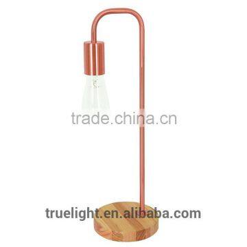 Hot Saled Metal E27*1 Table Lamp,wooden Single Desk Lamp photo-2