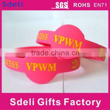 Cheap Custom Printing Silicone Rubber Wristband/silicone Bracelet photo-5